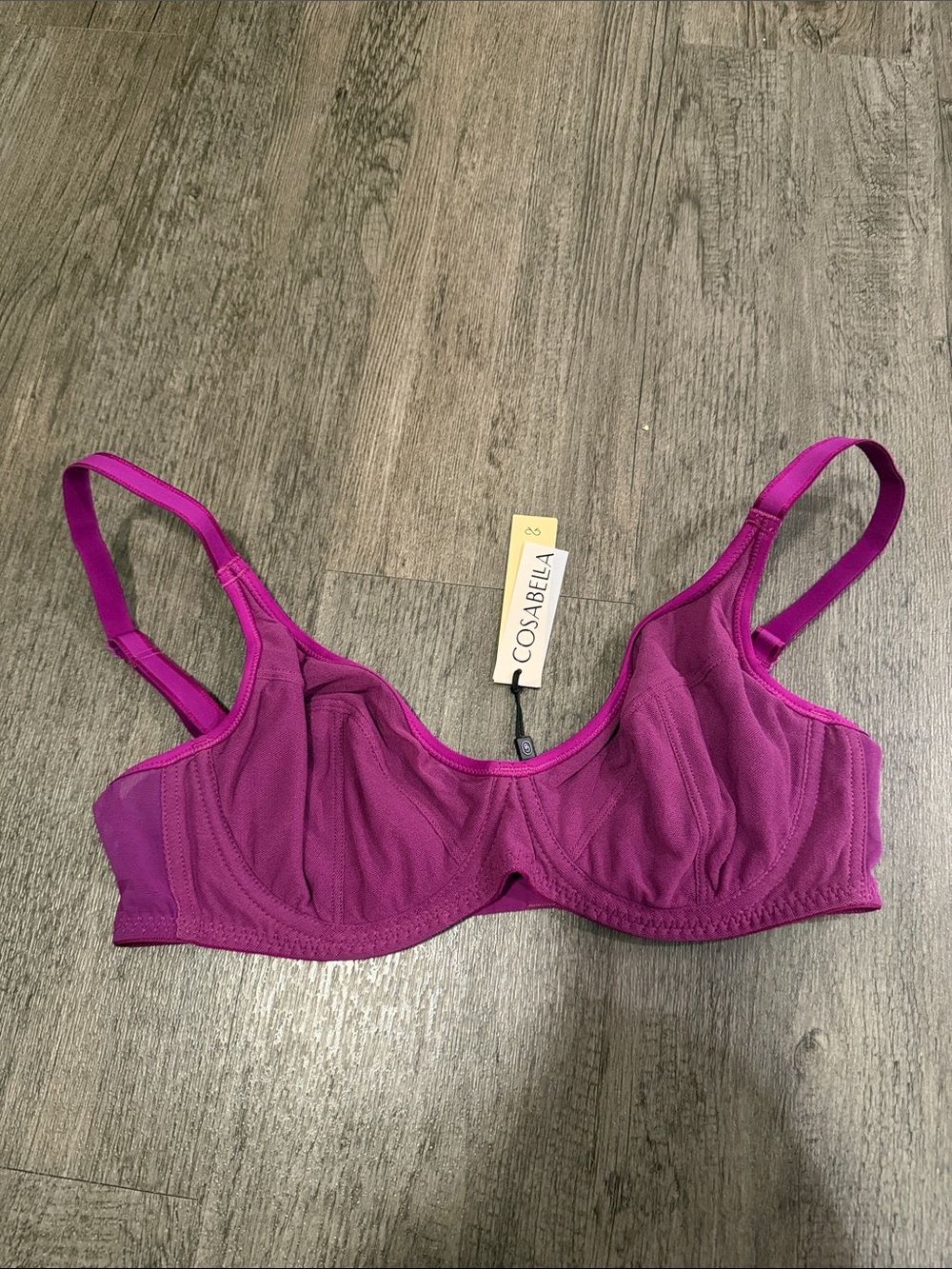 Cosabella Magenta Sheer Underwire Mesh Bra